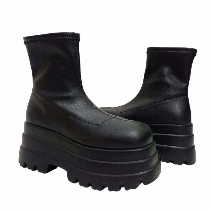 About That Life Y2K Platform Boots - Iconic 2000s Fashion Statement