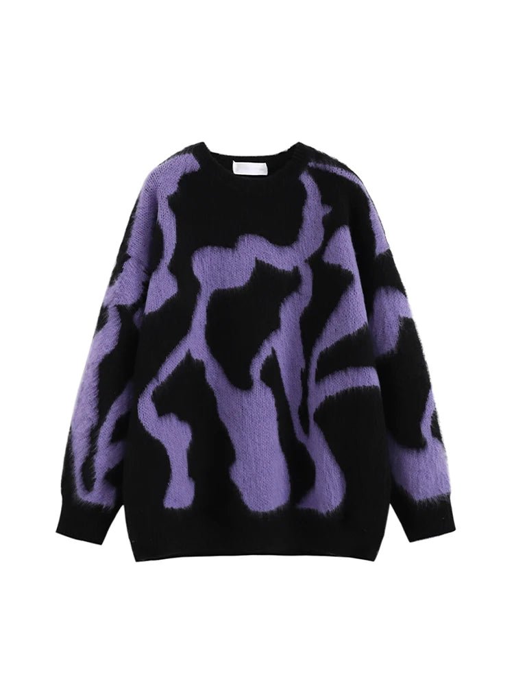 Abstract Dream Oversized Sweater - Y2K Aesthetic 2000s Fashion Essential