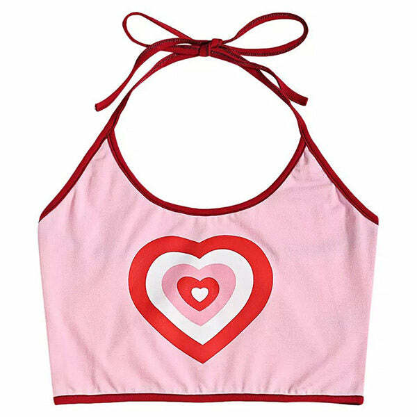 All You Need Is Love Y2K Halter Top - Trendy 2000s Fashion Essential