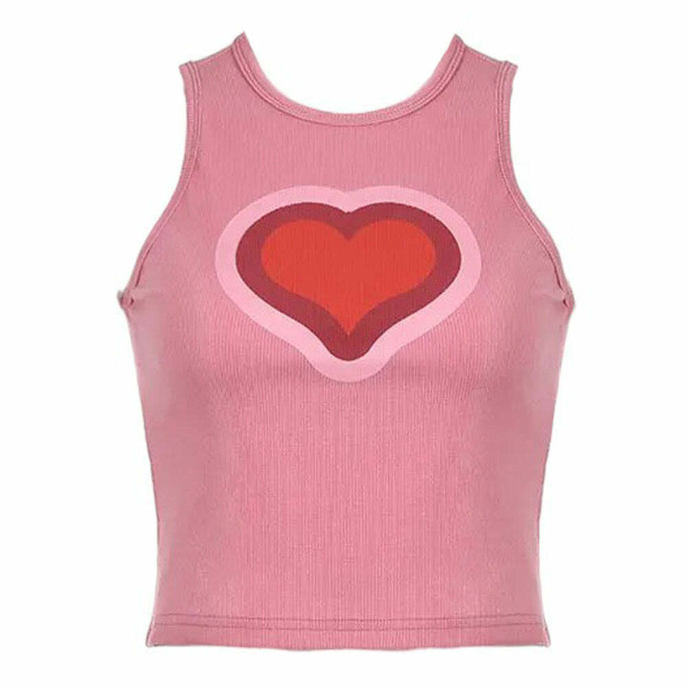 All You Need Is Love Y2K Tank Top - Embrace 2000s Fashion Aesthetic