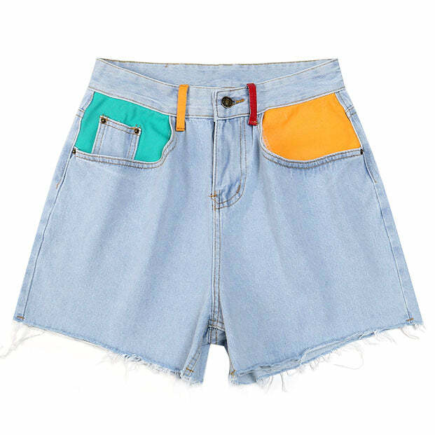 Artsy Denim Shorts: Embrace Y2K Fashion with 2000s Style Vibes