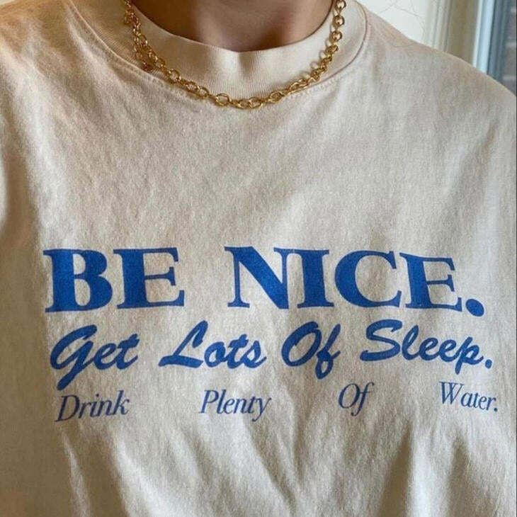 Be Nice Y2K Fashion T-Shirt - Trendy 2000s Style Graphic Tee