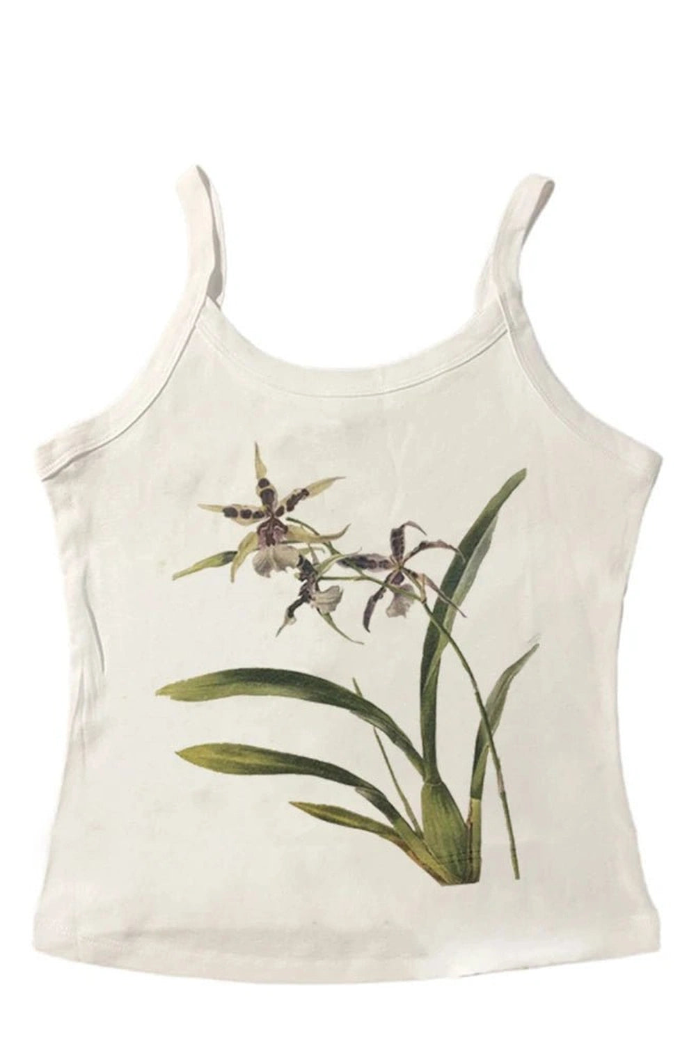 Botanical Bloom Y2K Tank Top - Trendy 2000s Style Aesthetic Clothing