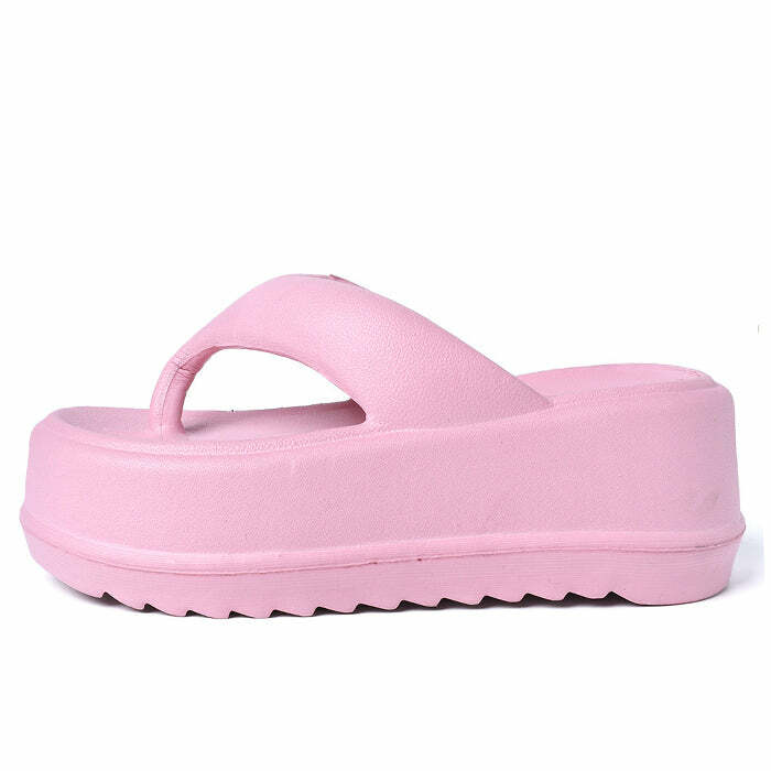 Bubble Gum Platform Sandals - Y2K Fashion Must-Have for 2000s Style