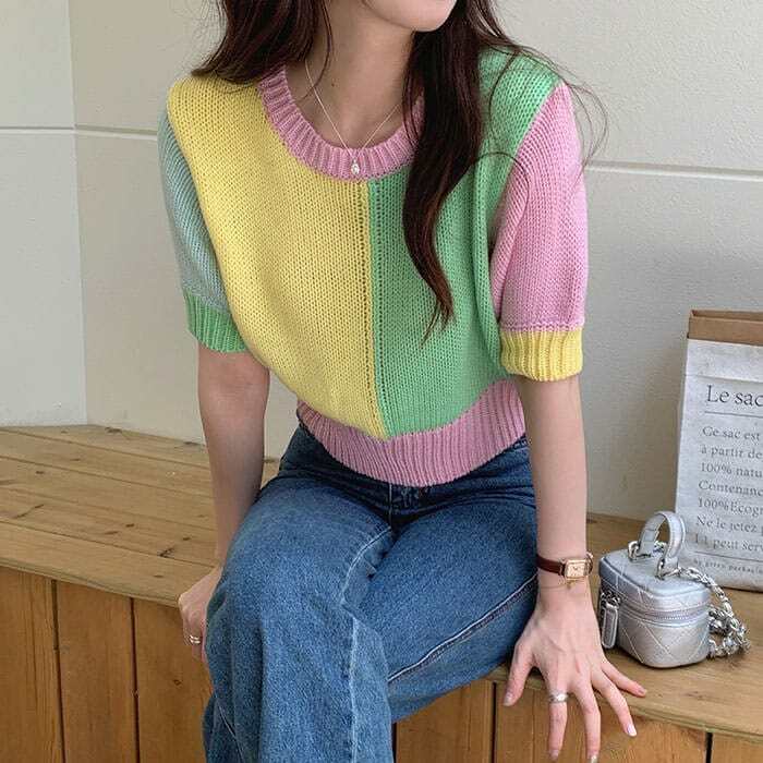 Candy Fairy Pastel Knit Top - Y2K Aesthetic 2000s Fashion Essential