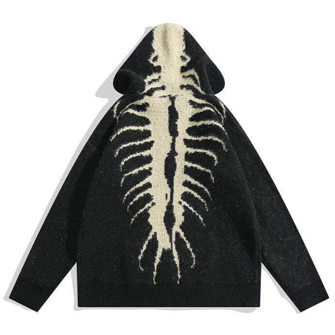 Centipede Knit Hoodie - Trendy Y2K Fashion for Stylish Outfits