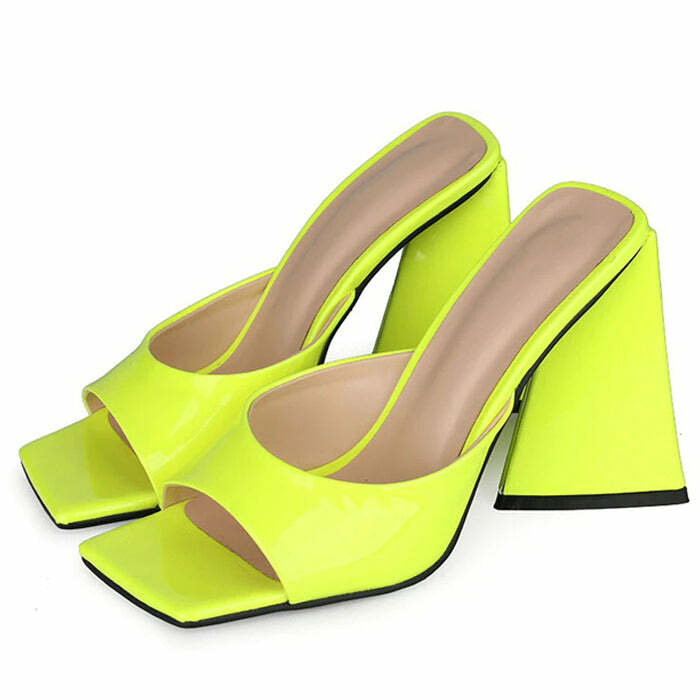 Charlotte Neon Heels: Y2K Fashion Statement for Bold 2000s Style