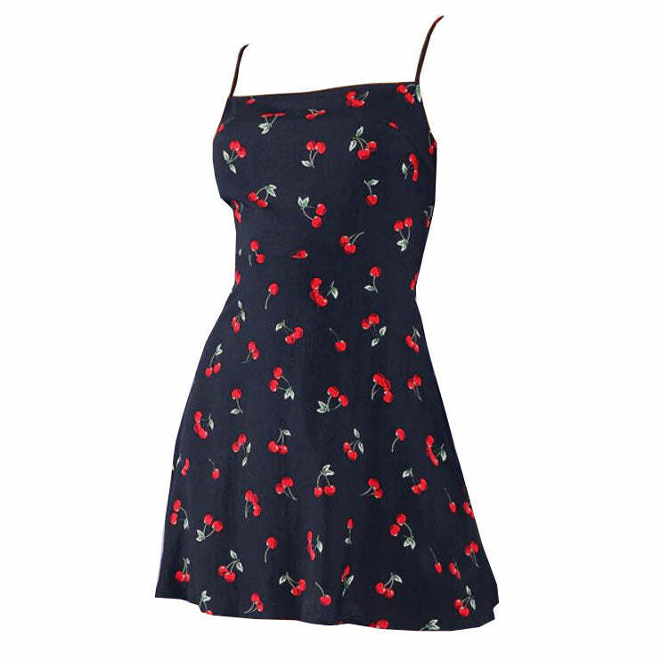 Cherry Mini Dress - Y2K Fashion Essential for 2000s Style Lovers