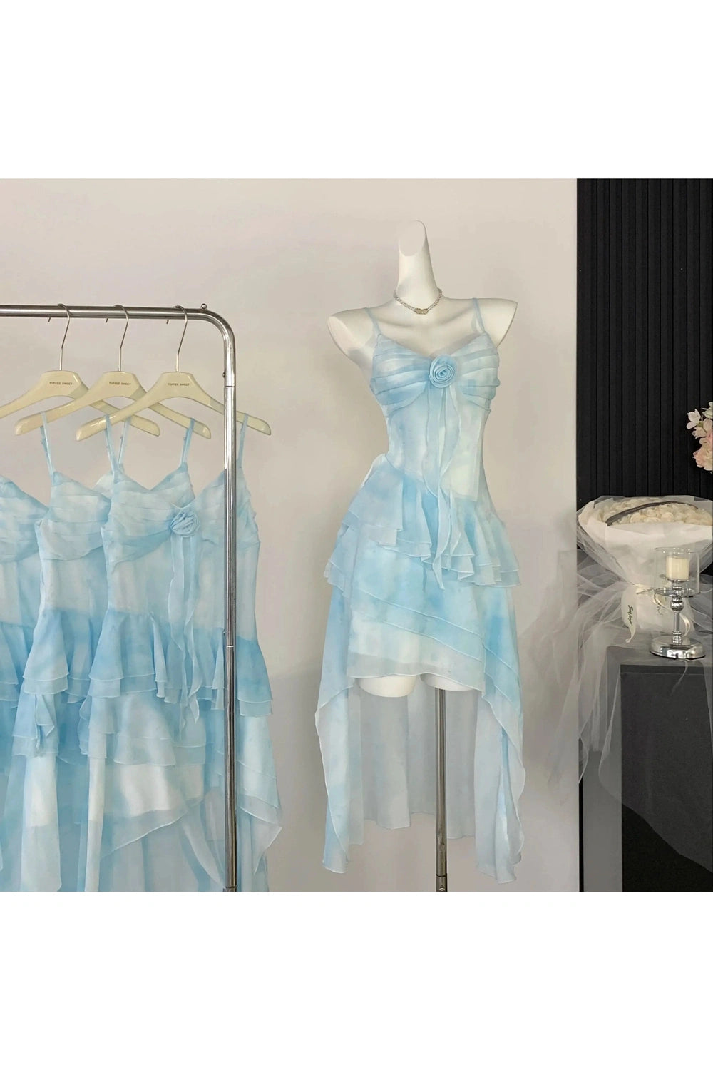 Cloud Dream Layered Dress - Embrace Y2K Fashion with 2000s Aesthetic