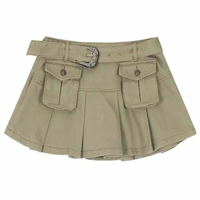 Coastal Cowgirl Cargo Skirt - Y2K Fashion Meets 2000s Style Trends