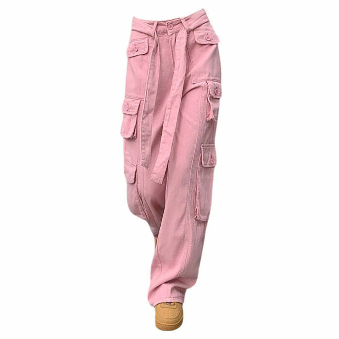 Comfy Cute Y2K Cargo Pants - Trendy 2000s Style for Effortless Outfits