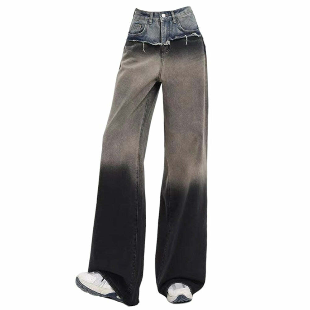 Control Freak Y2K Layered Baggy Jeans - Trendy 2000s Style Fashion