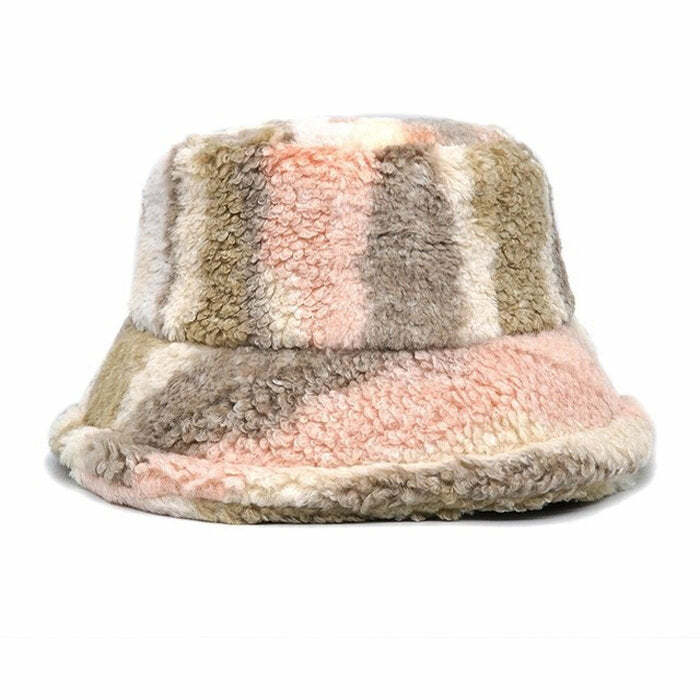 Cozy Days Y2K Fuzzy Bucket Hat - Trendy 2000s Style Accessory