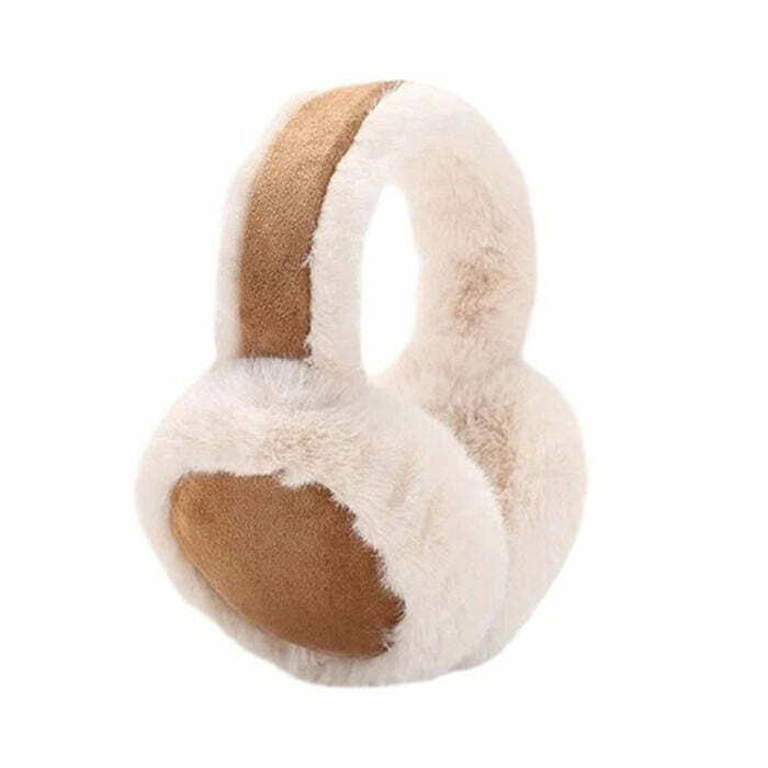 Cozy Y2K Fashion Sheepskin Earmuffs - Retro 2000s Style Accessory