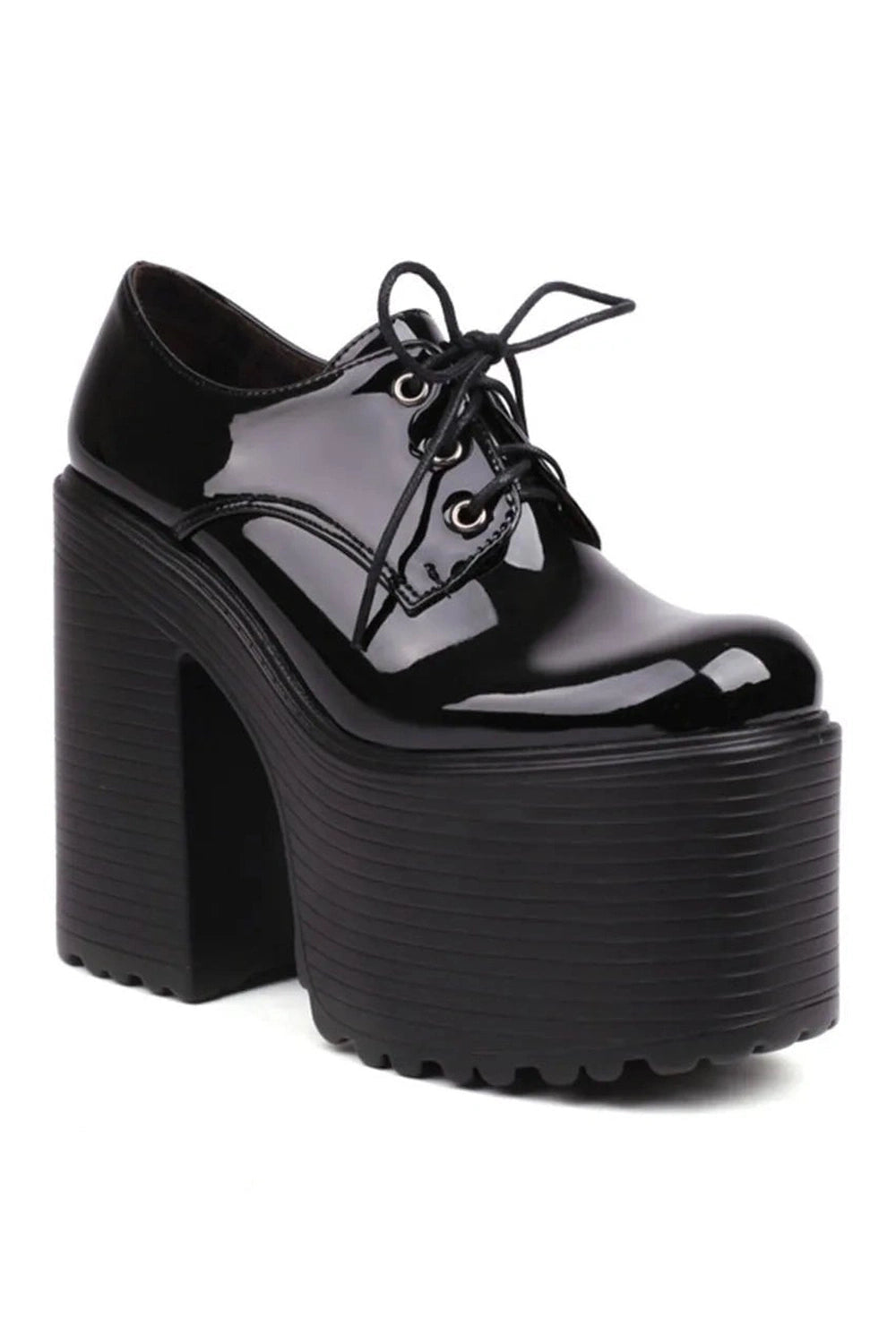 Darkwave Chunky Lace-Up Boots: Embrace Y2K Fashion & 2000s Style