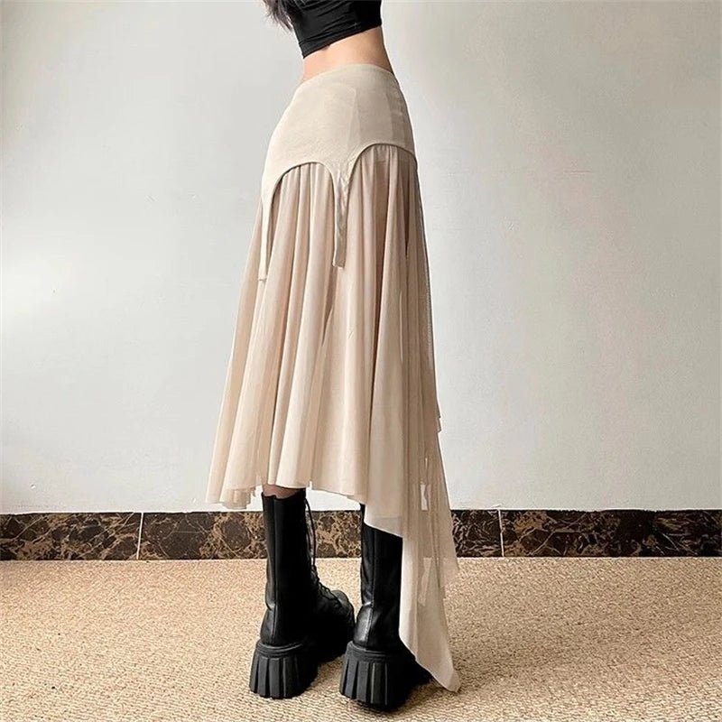 Desert Mirage Y2K Layered Skirt - Trendy 2000s Fashion Essential