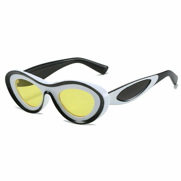 Double Agent Colorblock Sunglasses - Y2K Fashion Statement Accessory