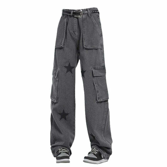 Downtown Girl Y2K Baggy Jeans - Trendy 2000s Fashion Statement