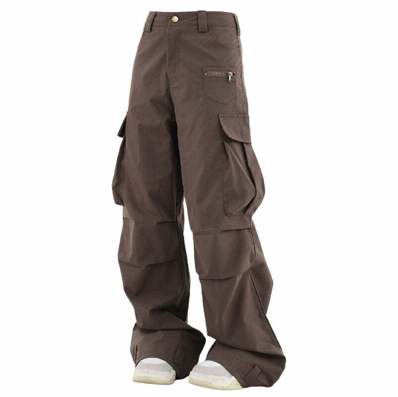 Downtown Girl Y2K Brown Cargo Pants - Trendy 2000s Style Outfit