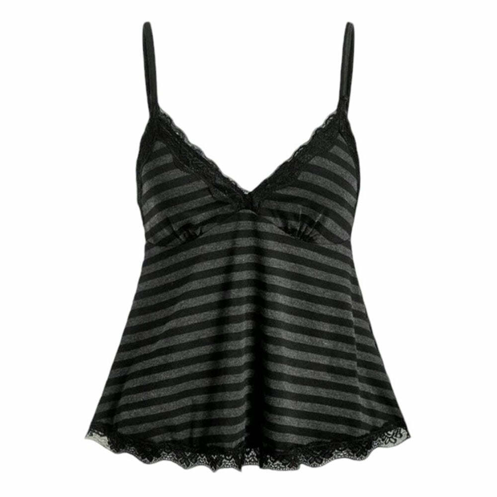 Downtown Girl Y2K Striped Tank Top - Trendy 2000s Style Essential