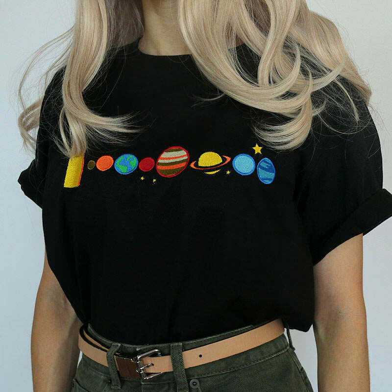 Dressed for Space: Y2K Aesthetic Tee for Trendy 2000s Fashion