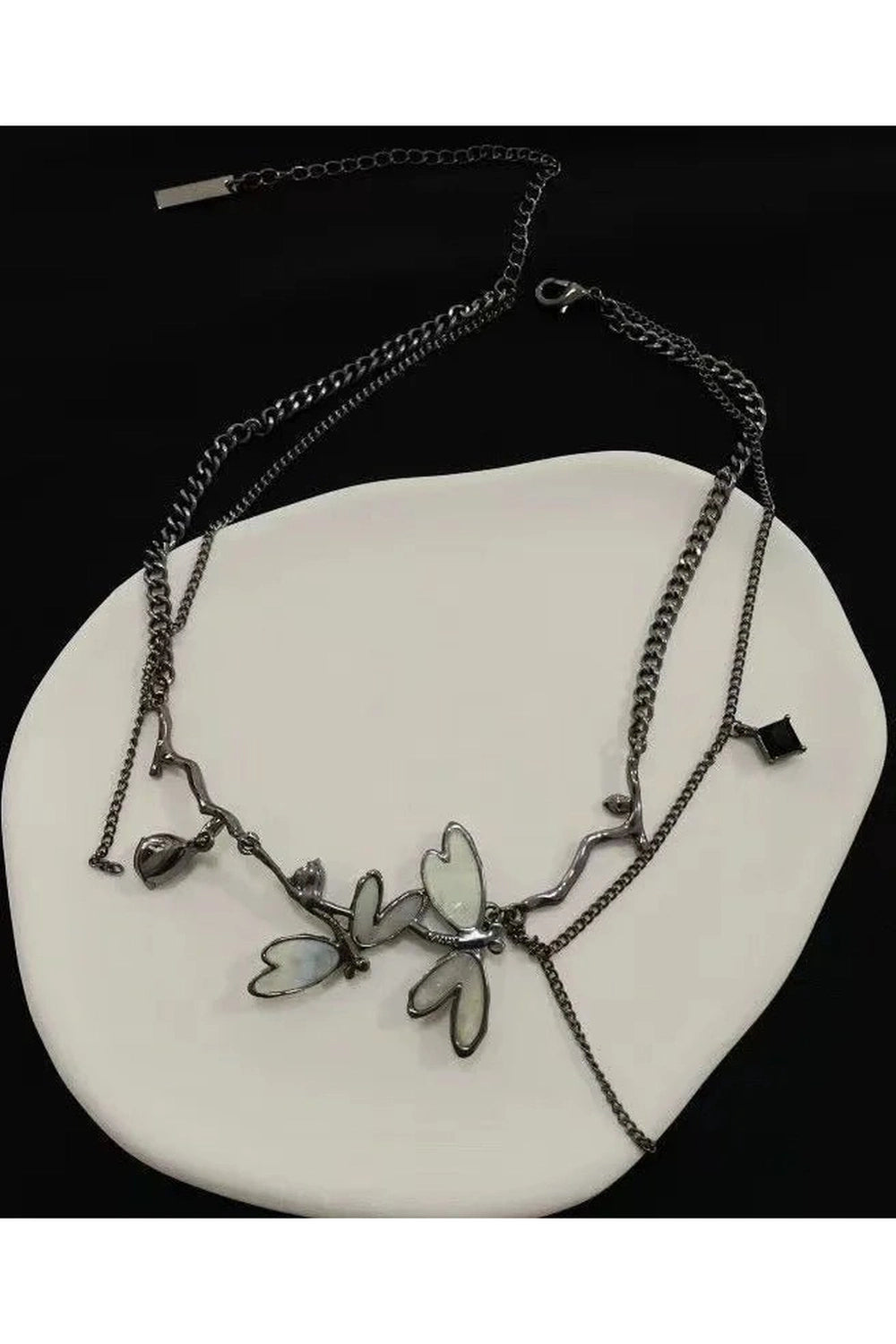 Enchanted Dragonfly Gothic Choker - Y2K Aesthetic Jewelry for 2000s Style