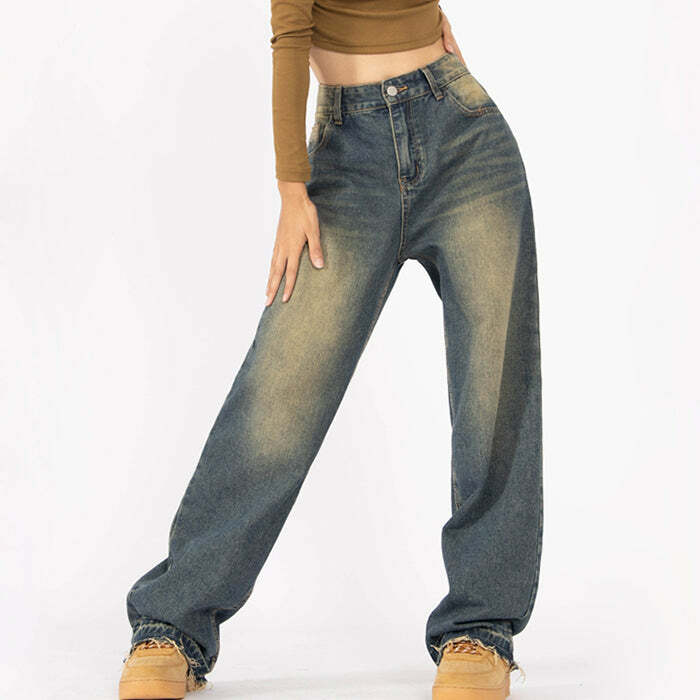 Fairy Grunge Baggy Jeans - Y2K Fashion Essential for 2000s Style