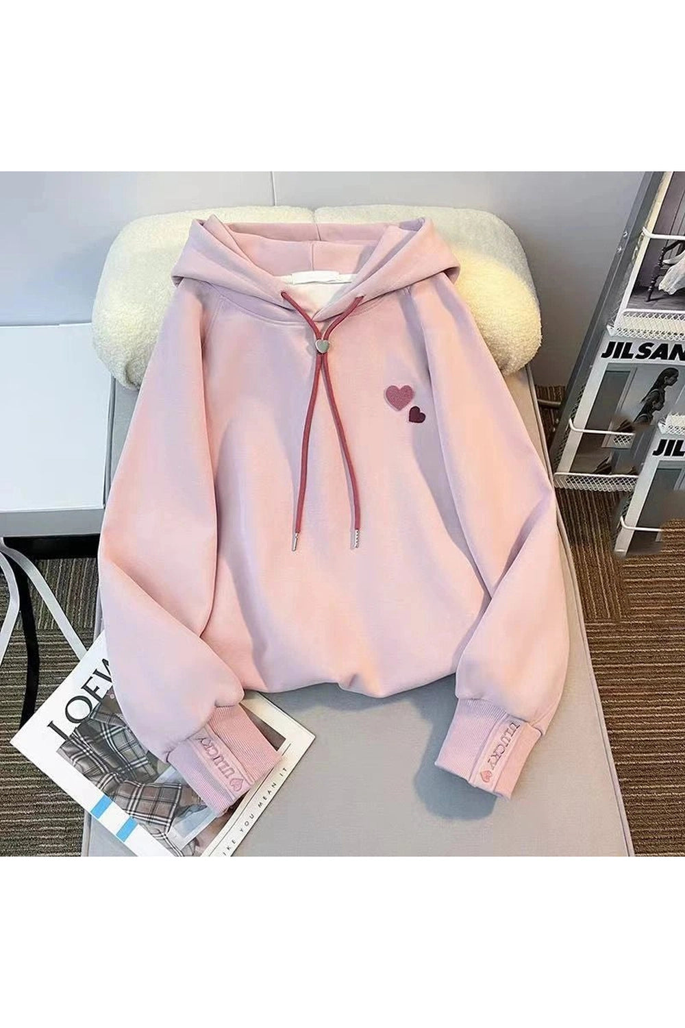 Fall Sweetheart Charm Hoodie - Y2K Fashion Essential for Cozy Style