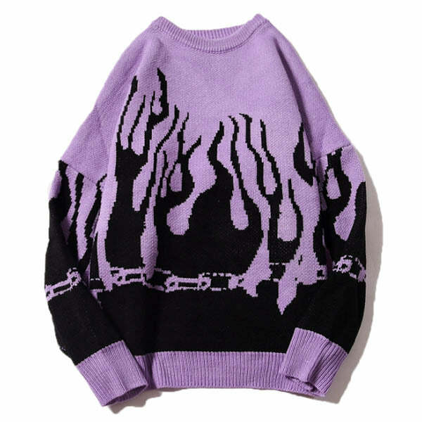 Flamin' Sweater: Y2K Fashion Essential for Iconic 2000s Style