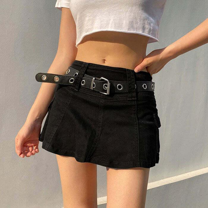 Flirting With Trouble Y2K Mini Skirt - Trendy 2000s Fashion Statement