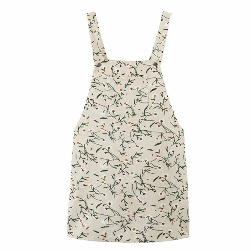 Floral Dungaree Dress - Embrace Y2K Fashion with 2000s Style Vibes