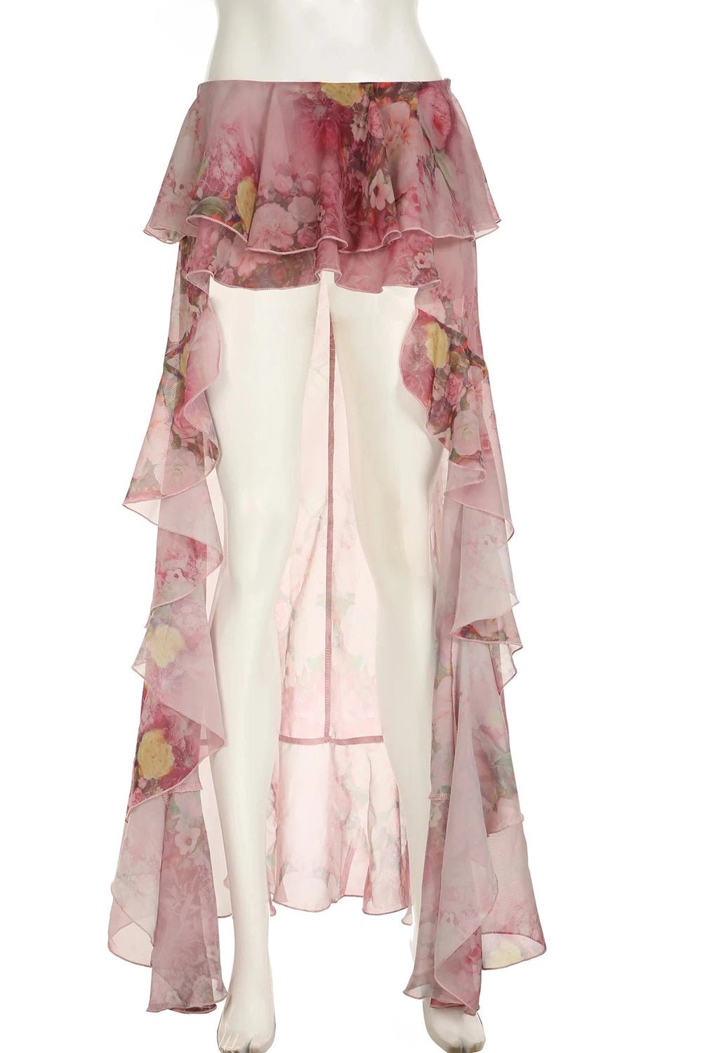 Floral High-Low Fairy Skirt - Embrace Y2K Fashion & 2000s Style