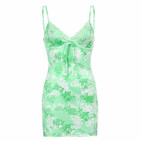 Floral Slip Dress - Embrace Y2K Fashion with 2000s Style Aesthetic