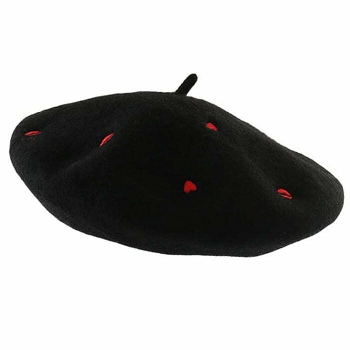 French Kiss Wool Beret - Y2K Fashion Essential for 2000s Style Lovers