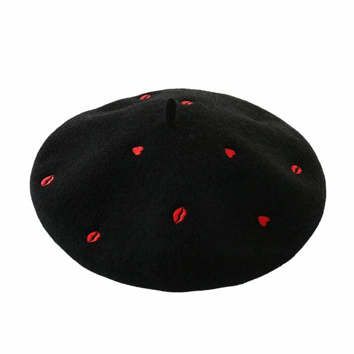 French Kiss Wool Beret - Y2K Fashion Essential for 2000s Style Lovers