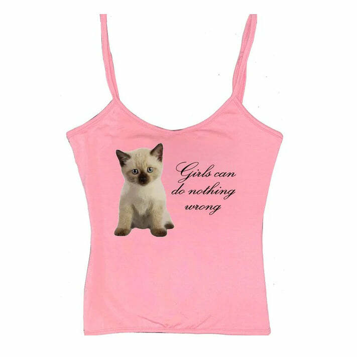 Girls Can Do Nothing Wrong Y2K Fashion Tank Top - 2000s Style Essential