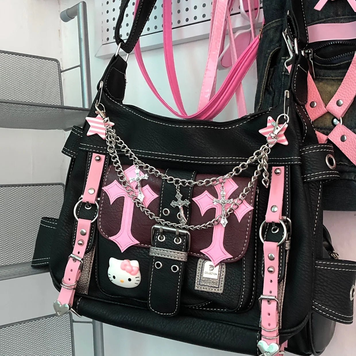 Gothic Kawaii Cross Chain Bag - Y2K Fashion Aesthetic Accessory