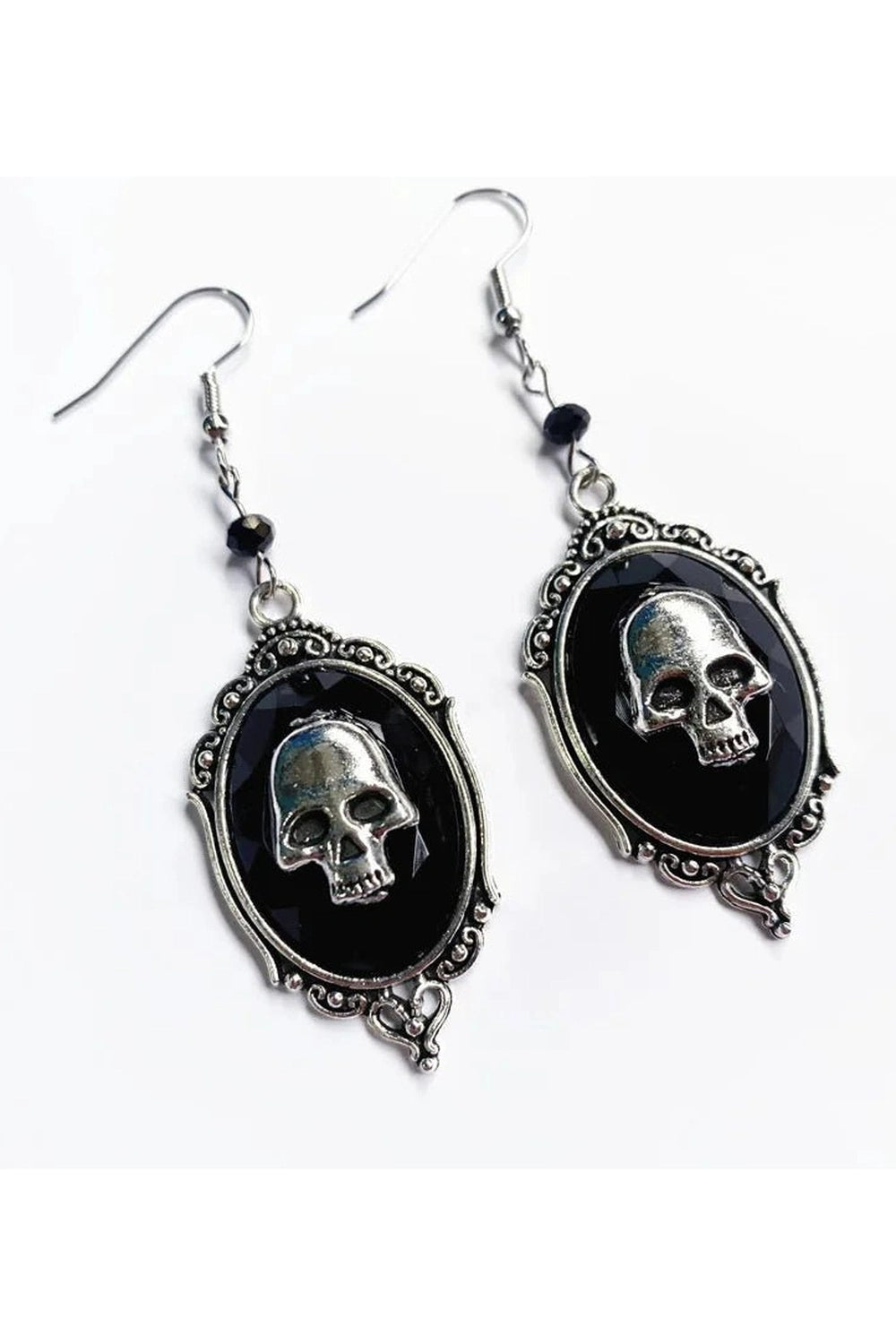 Gothic Skull Cameo Earrings - Y2K Fashion Statement Jewelry