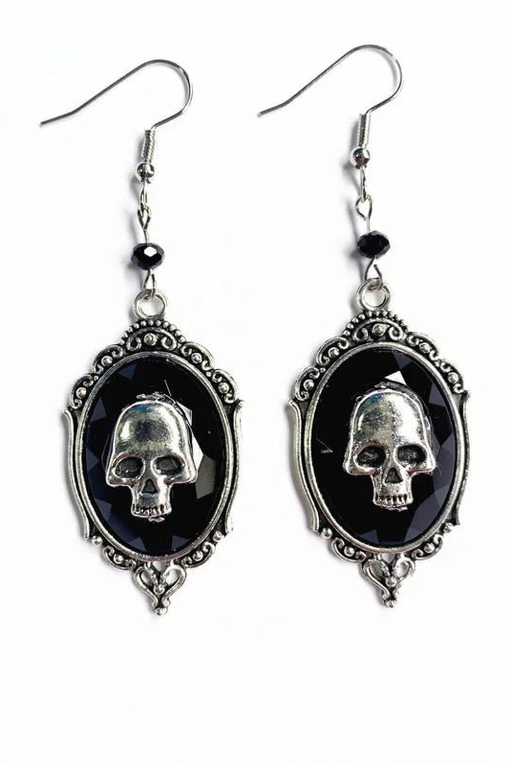 Gothic Skull Cameo Earrings - Y2K Fashion Statement Jewelry