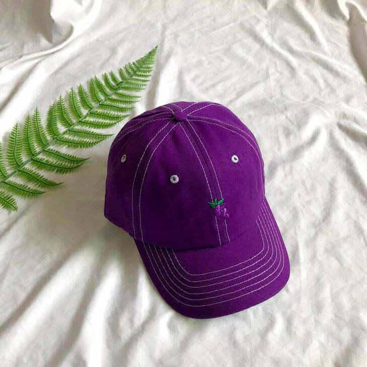 Grape Baseball Cap - Y2K Fashion Essential for Trendy Outfits