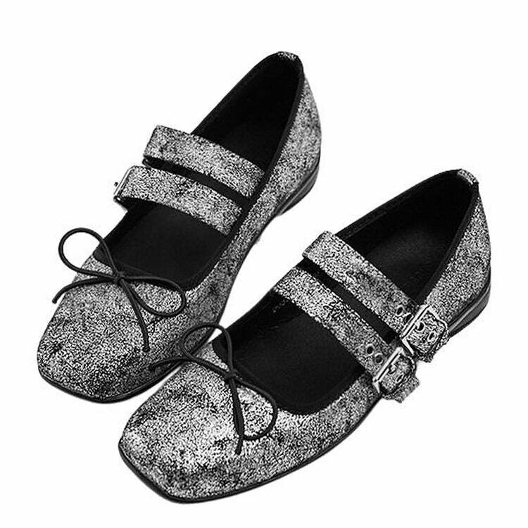 Grunge Sleaze Ballet Flats: Embrace Y2K Fashion with 2000s Style