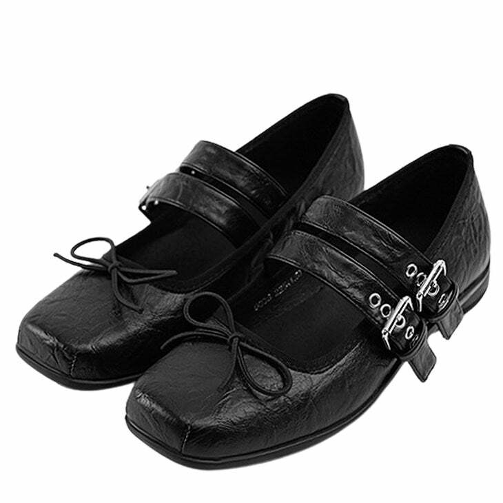 Grunge Sleaze Ballet Flats: Embrace Y2K Fashion with 2000s Style