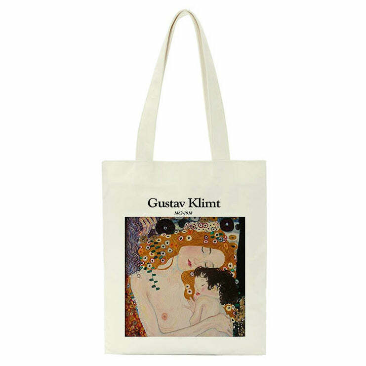 Gustav Klimt-Inspired Y2K Fashion Shoulder Bag: 2000s Style Aesthetic