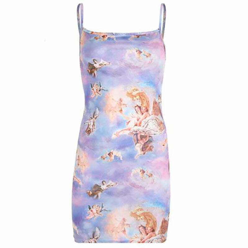 Heavenly Y2K Mini Slip Dress - Embrace 2000s Fashion Aesthetic