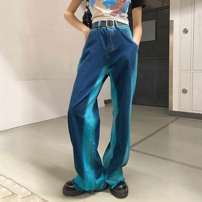 Hit The Charts Y2K Wide Leg Jeans - Iconic 2000s Fashion Style