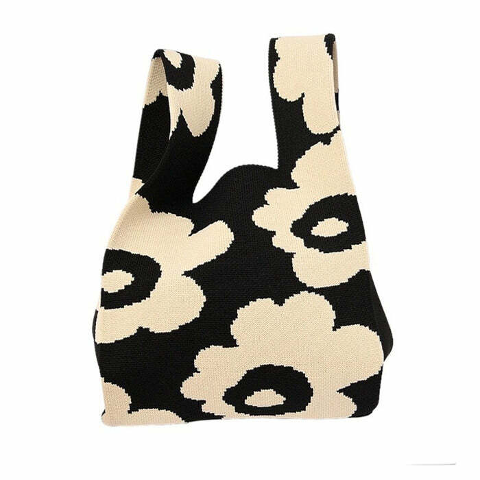 Indie Aesthetic Flower Tote Bag - Y2K Fashion Essential for Every Outfit