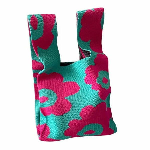 Indie Aesthetic Flower Tote Bag - Y2K Fashion Essential for Every Outfit