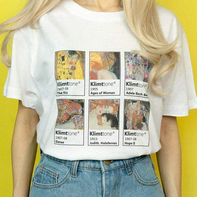 KlimtTone Y2K Aesthetic T-Shirt - Trendy 2000s Fashion Essential