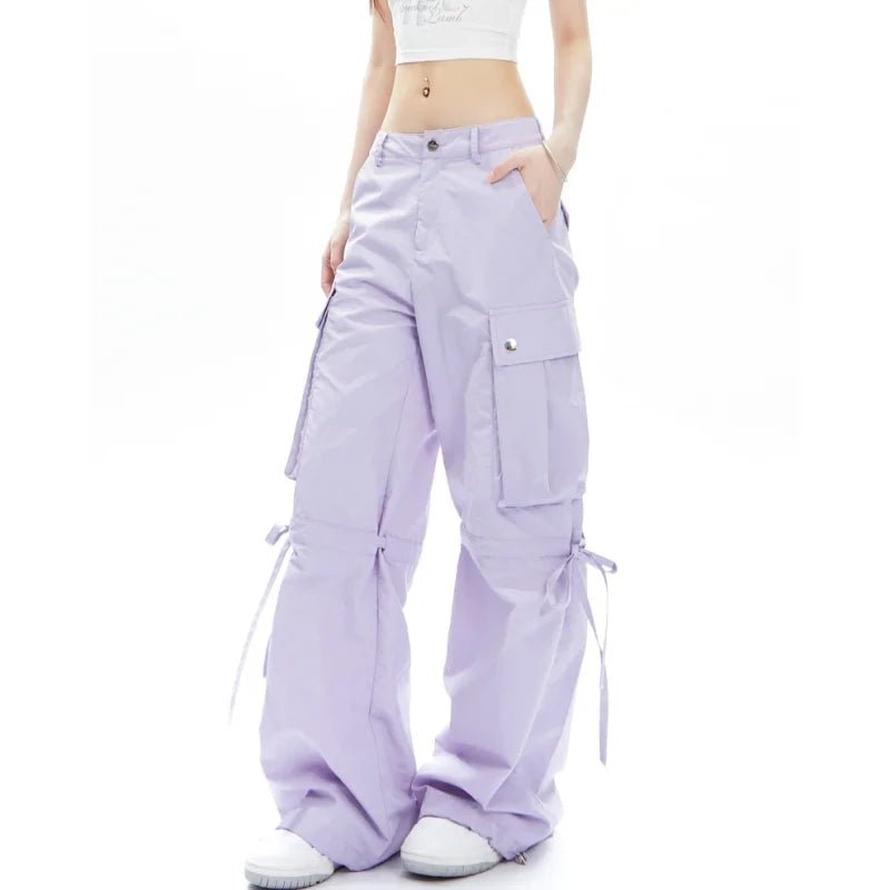 Lavender Dream Y2K Cargo Pants - Trendy 2000s Style for Modern Fashionistas