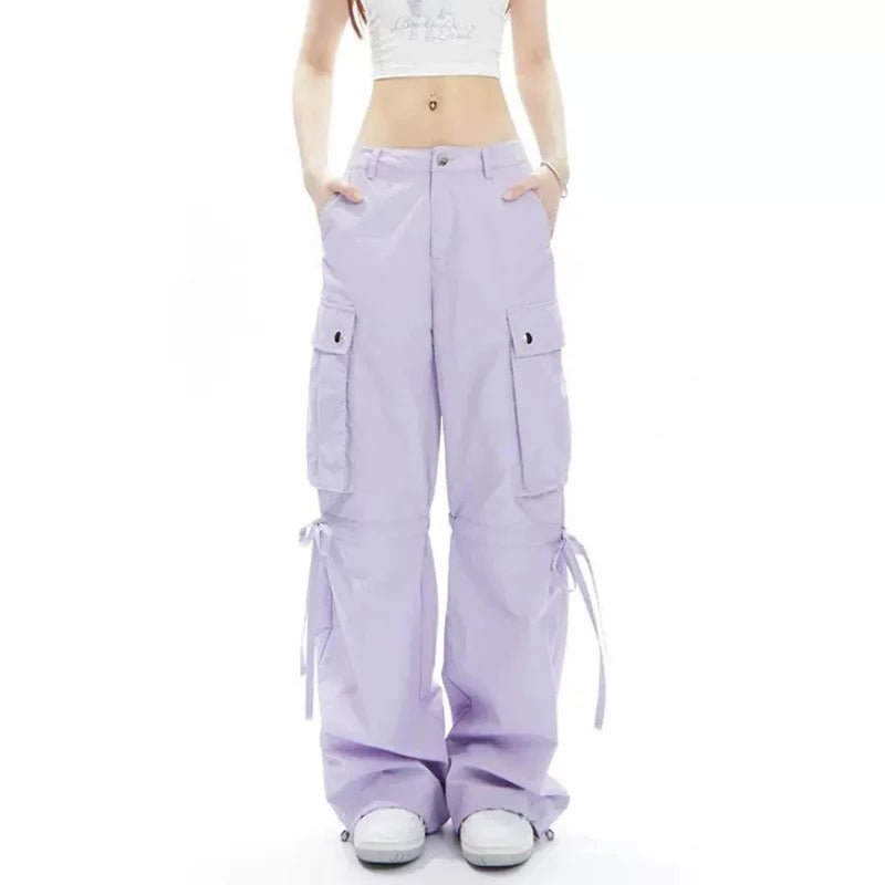 Lavender Dream Y2K Cargo Pants - Trendy 2000s Style for Modern Fashionistas